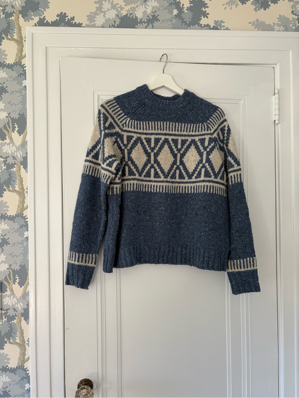 Tuckernuck Fair Isle Sweater - Denim and Cream - Picture 3 of 4
